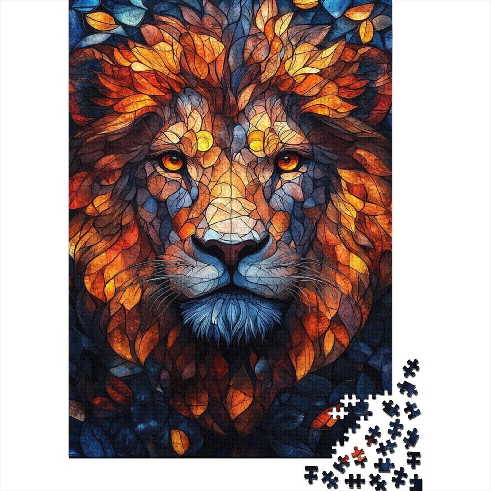 1000 Pieces Mini Jigsaw Puzzle Lion Abstract for Adults — image 1