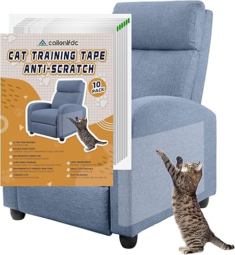 Protectores antiarañazos para muebles, 10 piezas de cinta transparente de doble cara disuasorio de arañazos para sofá, silla y cuero