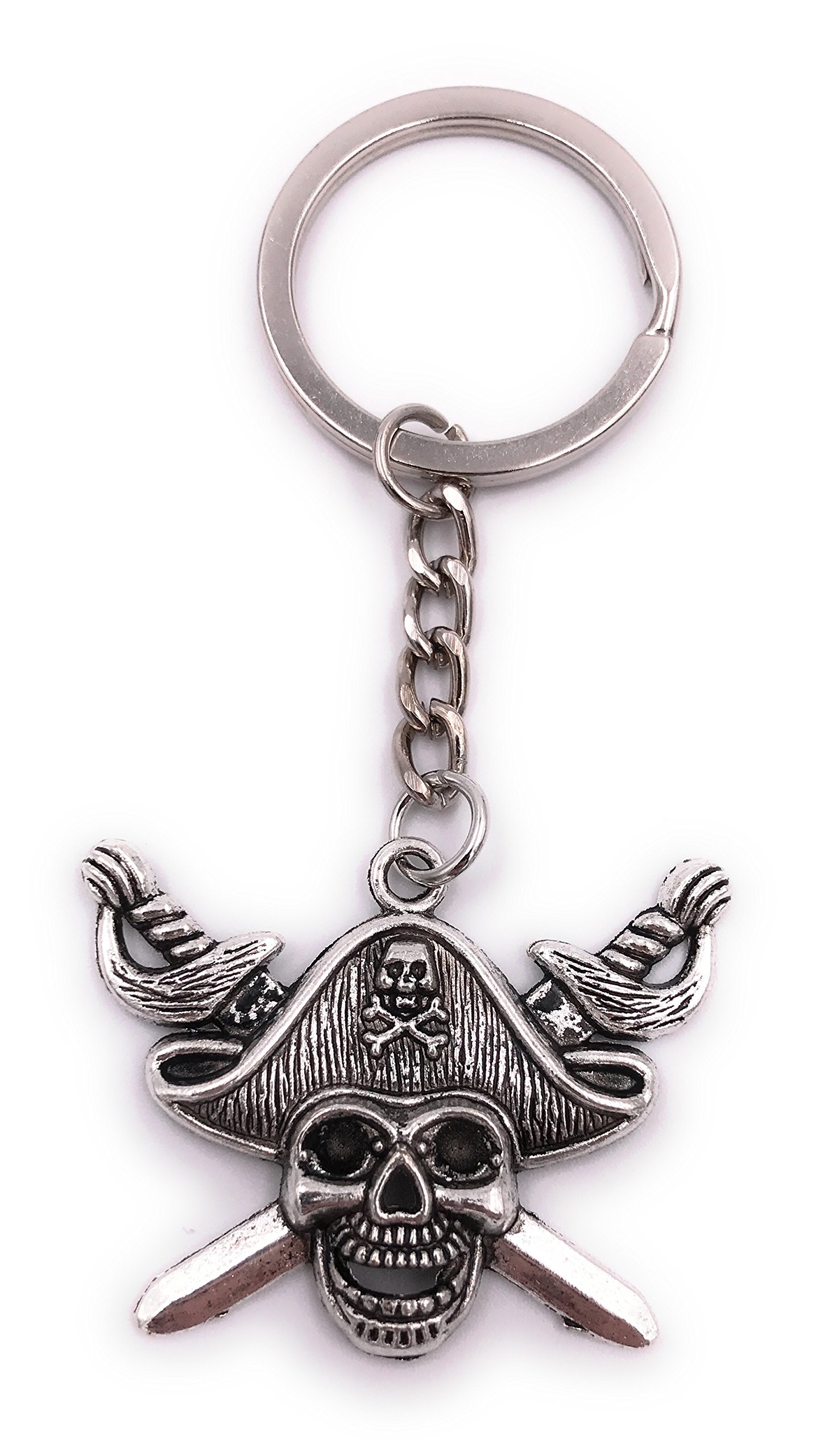H-Customs Piraten Zeichen Pirate Sign Key Chain Pendant Silver Metal
