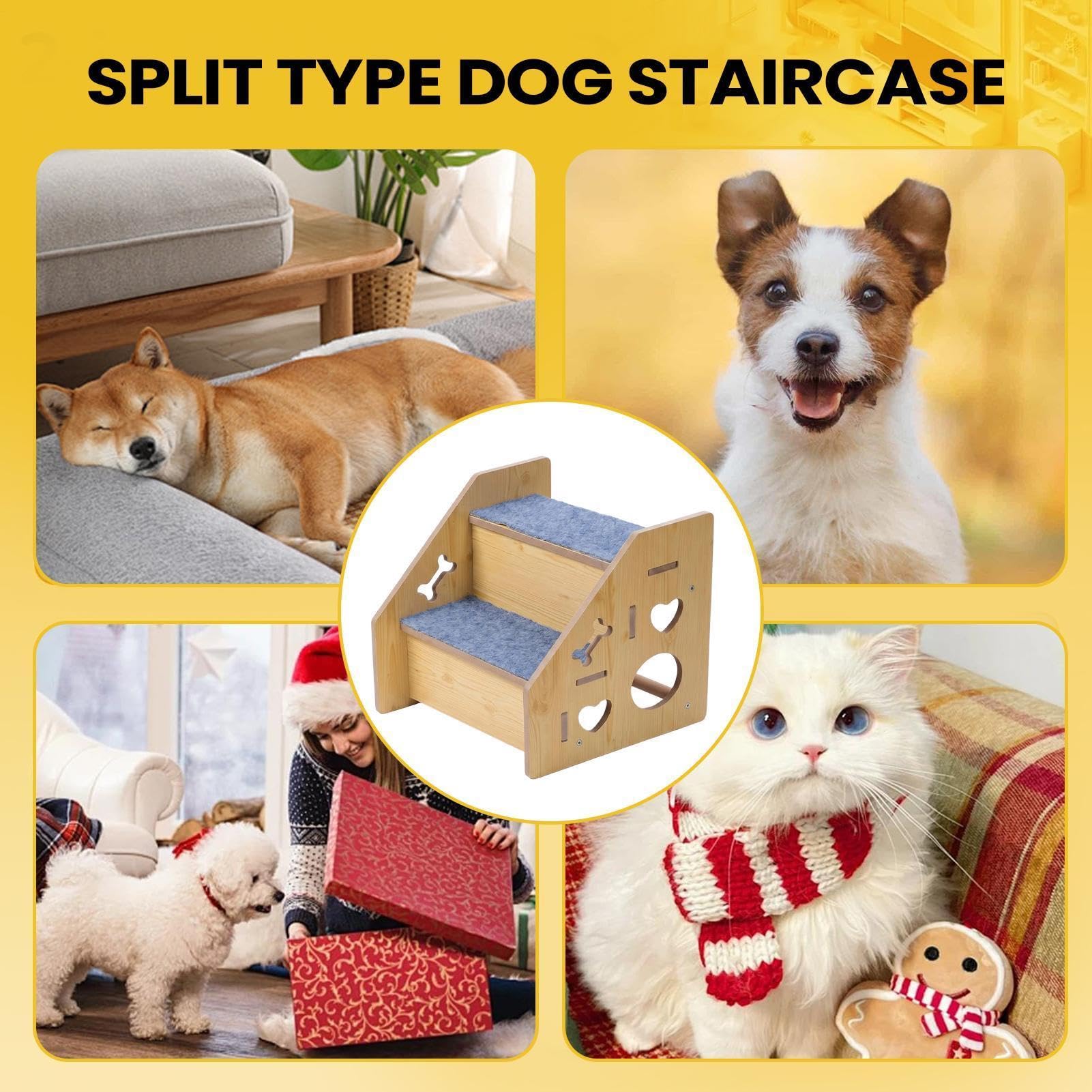 Scale da cani di piccola taglia Scaletta Antiscivolo | rampa per cani per , Divano, Fianco , Viaggio in Auto, Gatto, Cucciolo, Animale Anziano, Arrampicata