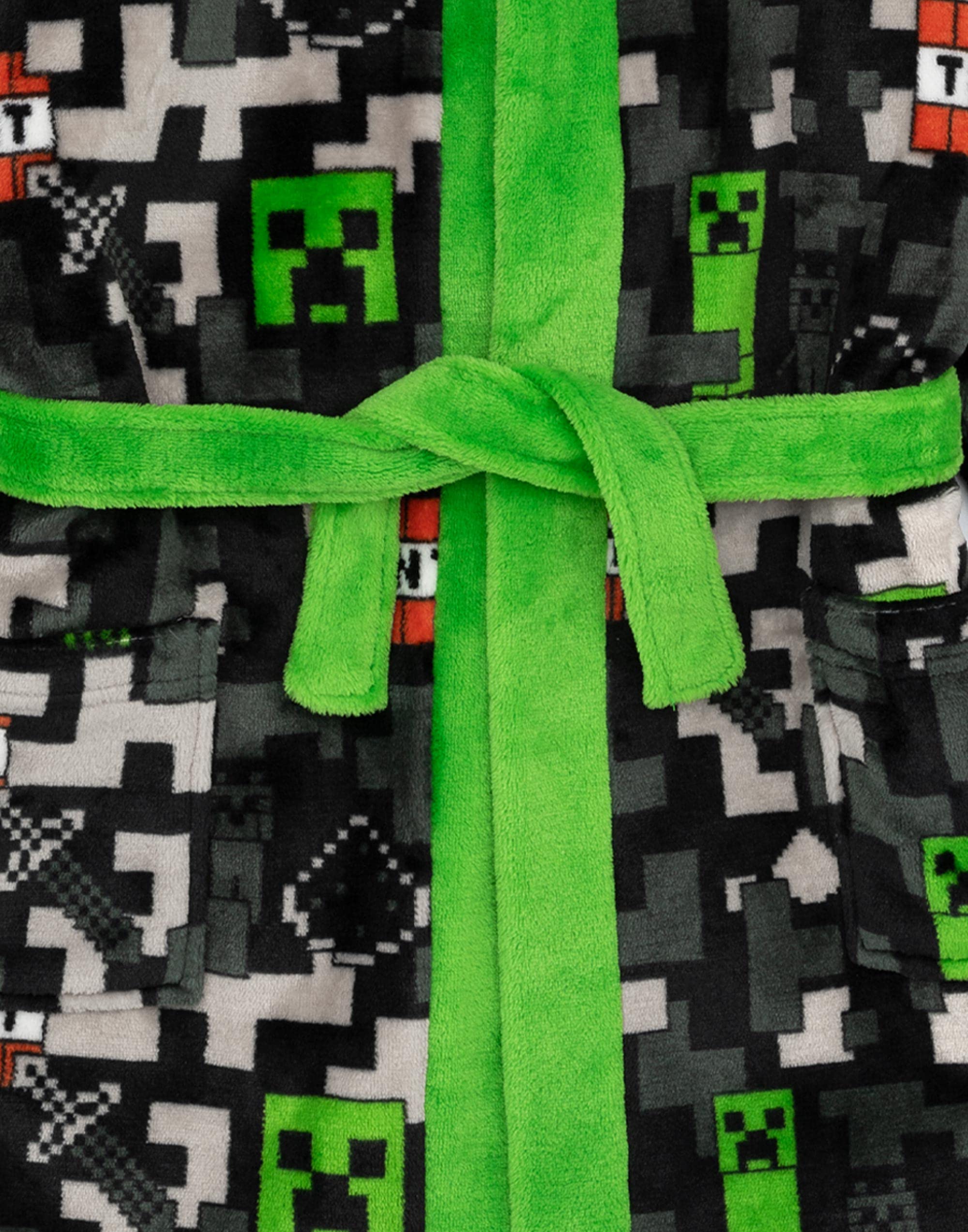 Minecraft Dressing Kleid Kinder Mädchen Jungen Creeper TNT Game PJS Bademantel