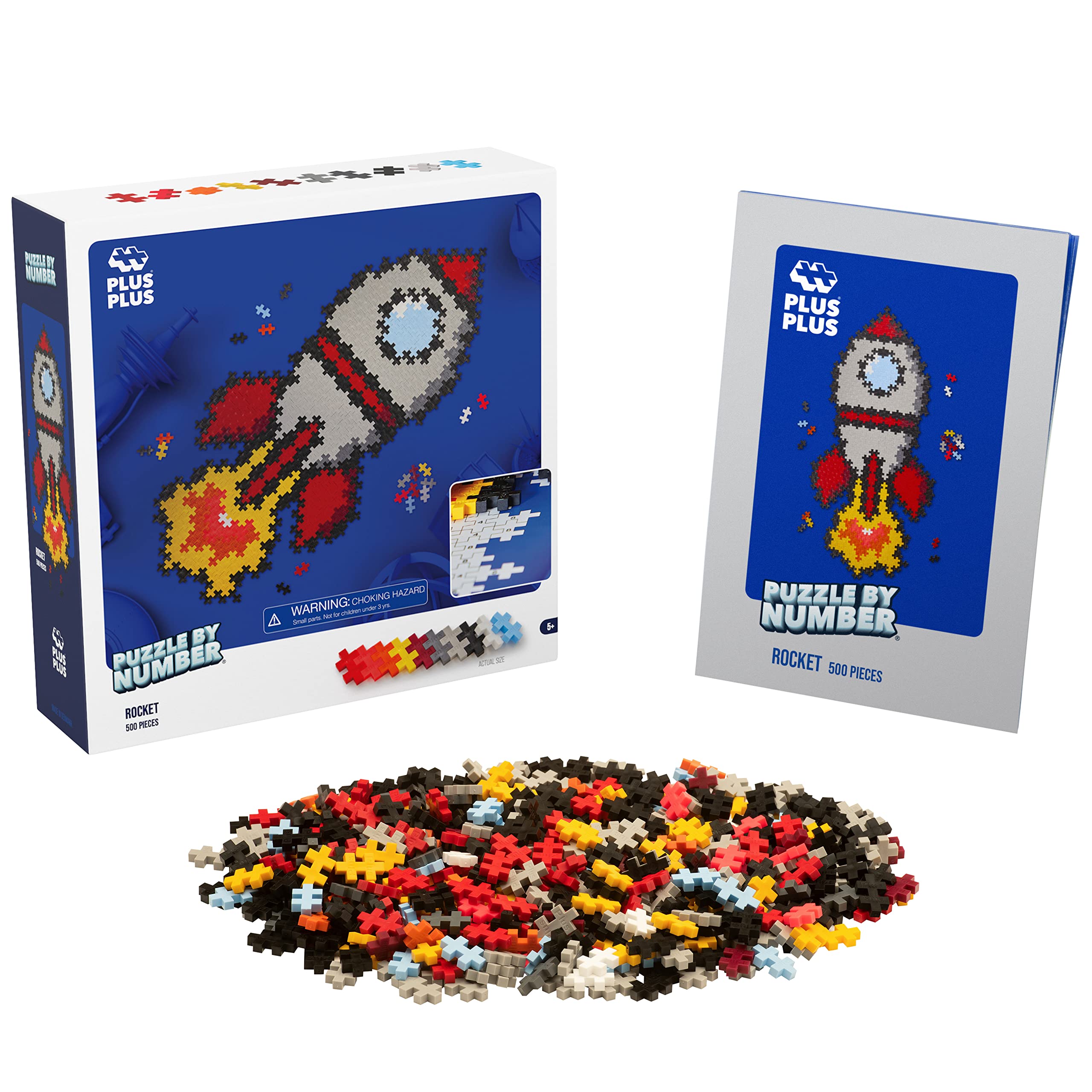 Amazon.com: PLUS PLUS Color By Number, Rocket - 500 Piece Building