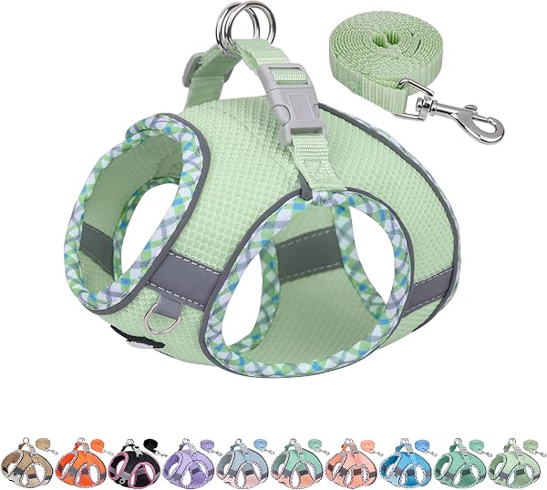 AIITLE Lightweight Mesh Step-in Harness for Tiny Dogs