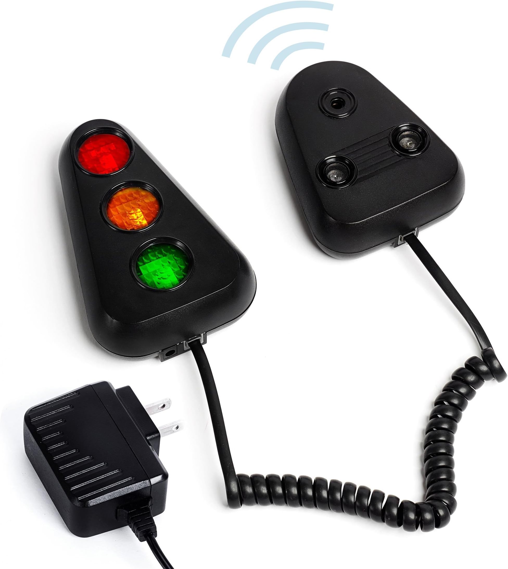Parking Aid System for Garage - Car Park Assist Sensor System with Stop Indicator - Smart Parking Aid Gadget with Stopper Light & Beep Alerts - AC or Battery Operated