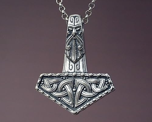 Miniatura 126 de Baldur Jewelry - Collar de martillo Thors Mjölnir - Colgante de martillo de Thor nórdico vikingo joyería vikingo - Collar Thor - Regalos Thor