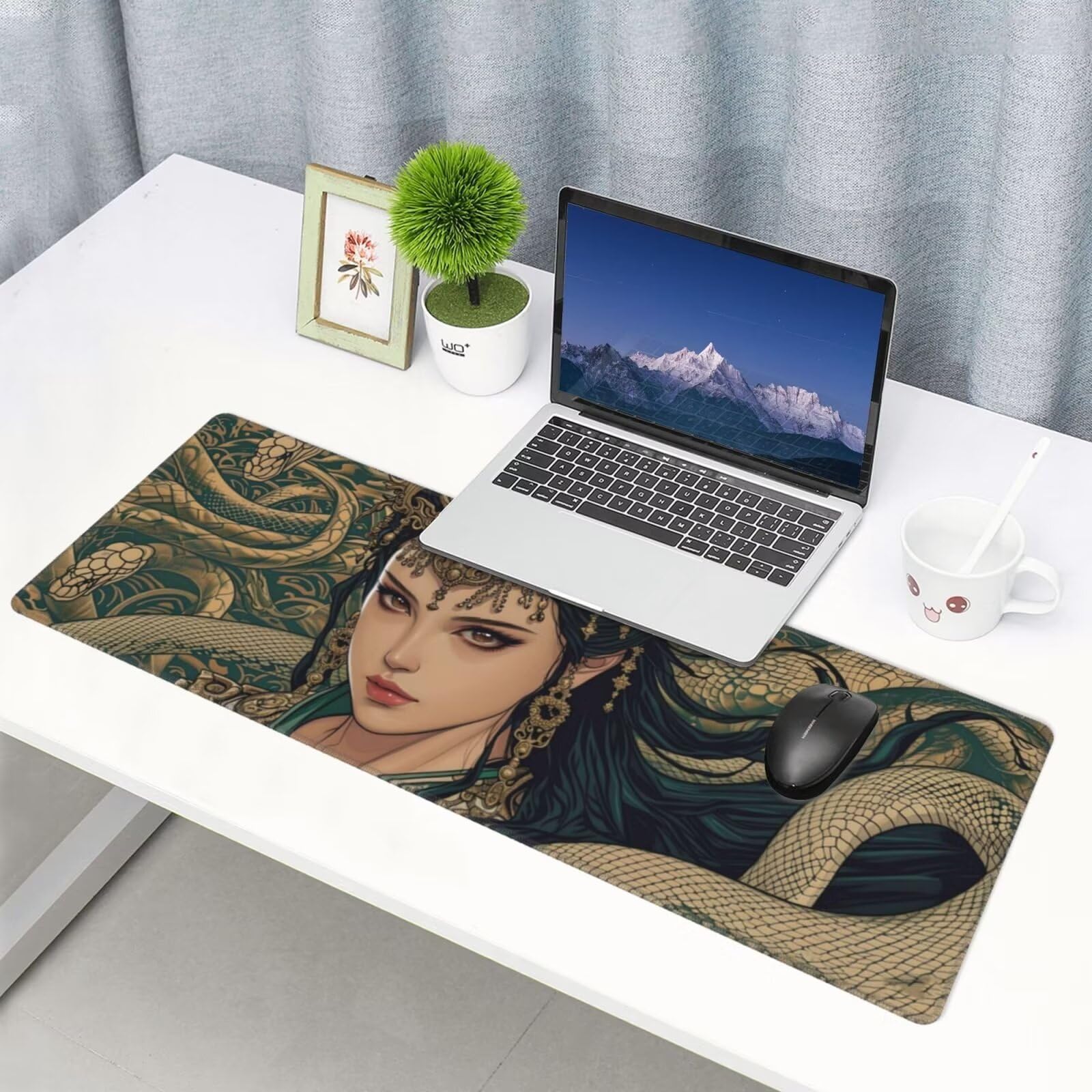 Tappetino Mouse, Tappetino Mouse Gaming Grande XXL 1500x800x3mm Tappetino Scrivania Mouse Pad, Base in Gomma Antiscivolo, Bordi Cuciti,Lavabile, Mousepad per Ufficio e Gaming (Du Meisha) R-148