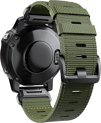 Compatible con Garmin Fenix 7X/Fenix 6X/Fenix 5X/Fenix 8 2.008 in/5X Plus/6X Pro/7X Pro, correa de nailon Quickfit 26 para Tactix 7/Descent