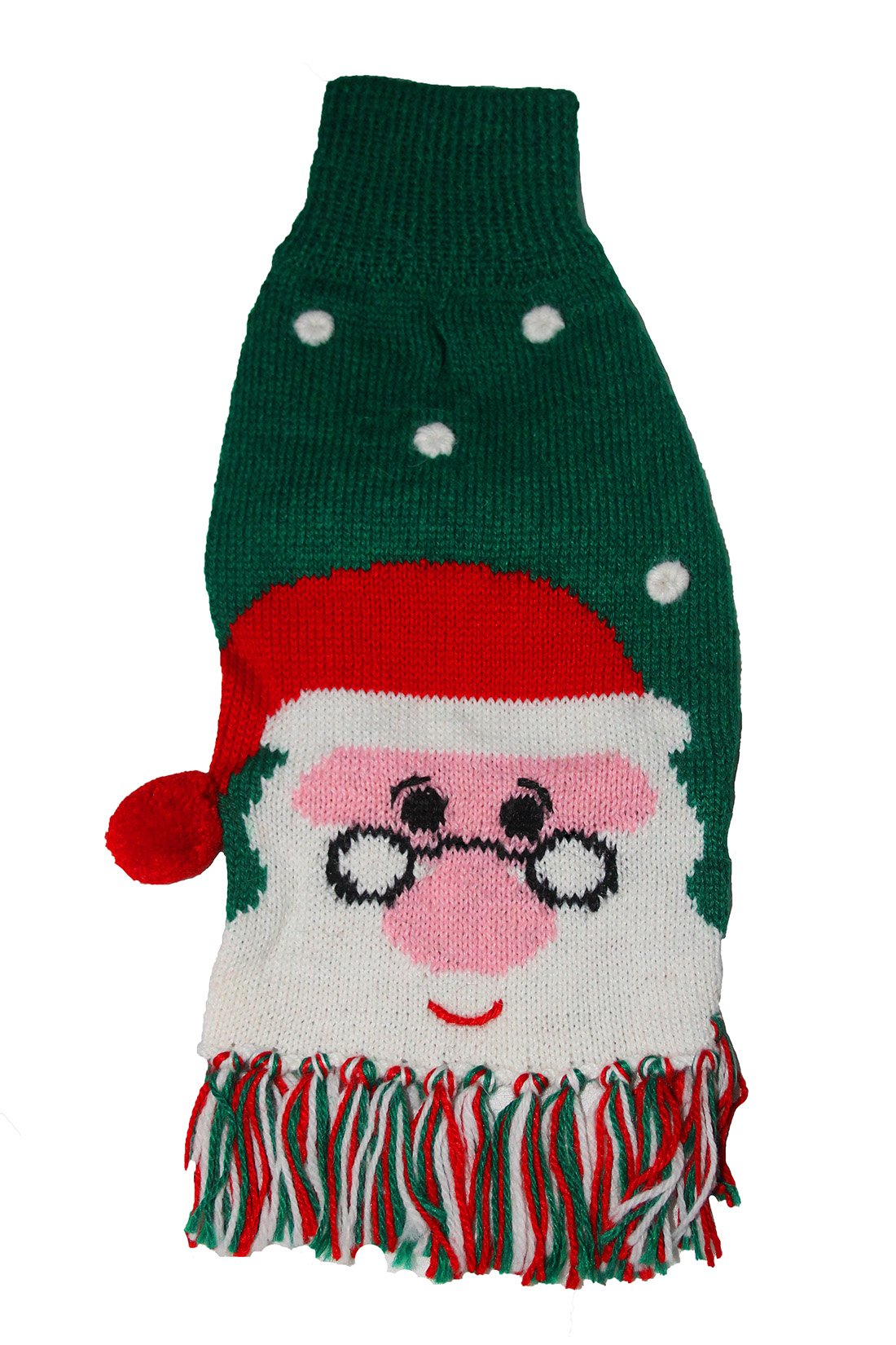 Alpaca Christmas Santa Dog Poncho - Small - Length 12-14" 6-10 Pounds