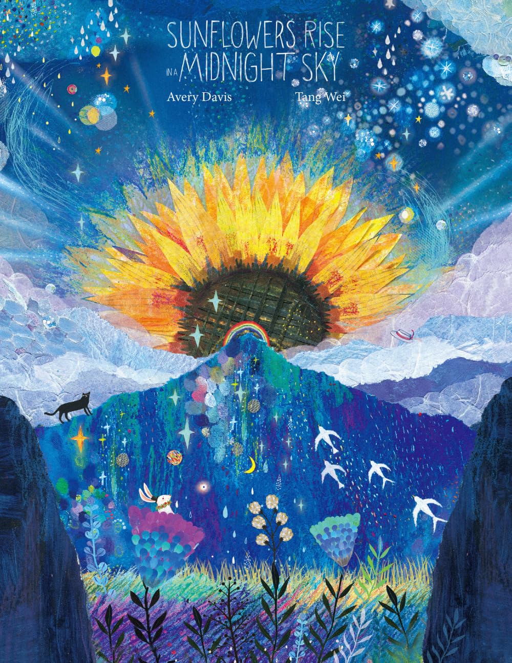 Sunflowers Rise in a Midnight Sky