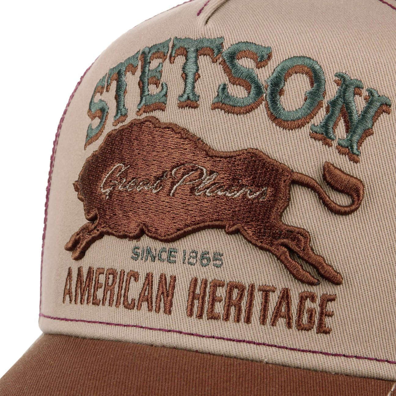 Stetson Czapka Trucker The PlainsKobiety/Mężczyźni - baseball cap basecap curved brim Snapback, Z daszkiem, daszkiem wiosna-lato jesień-zima Wiosna Lato Jesień Zima - One