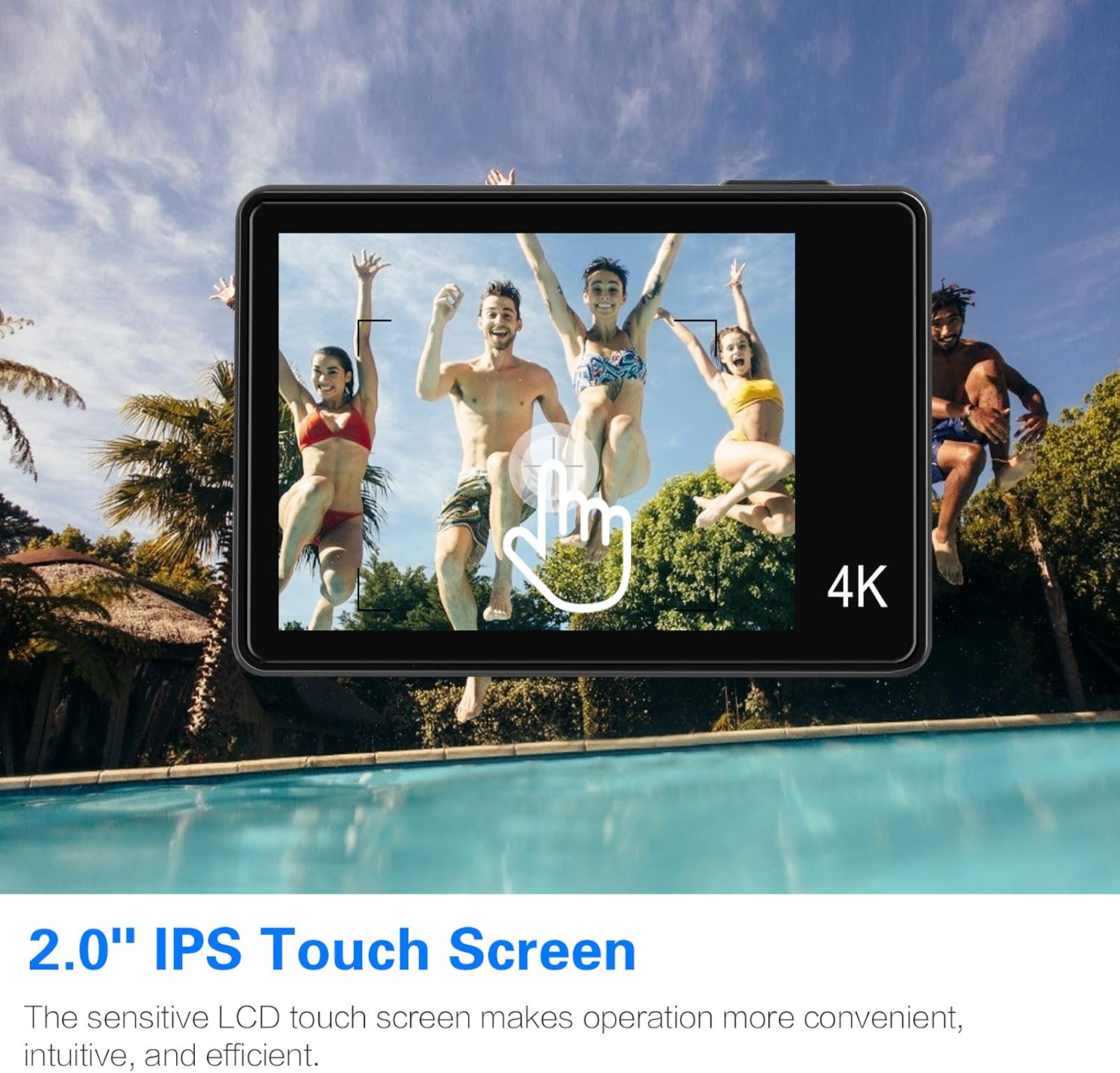 🛒 Crazy Deals okejeye 4K Action Camera OK800 Native 50fps/24MP Touch Screen 40M Waterproof Camera Underwater Camera WiFi Sport Camera EIS Web Camcorder with Remote Control and 32GB Micro SD Card