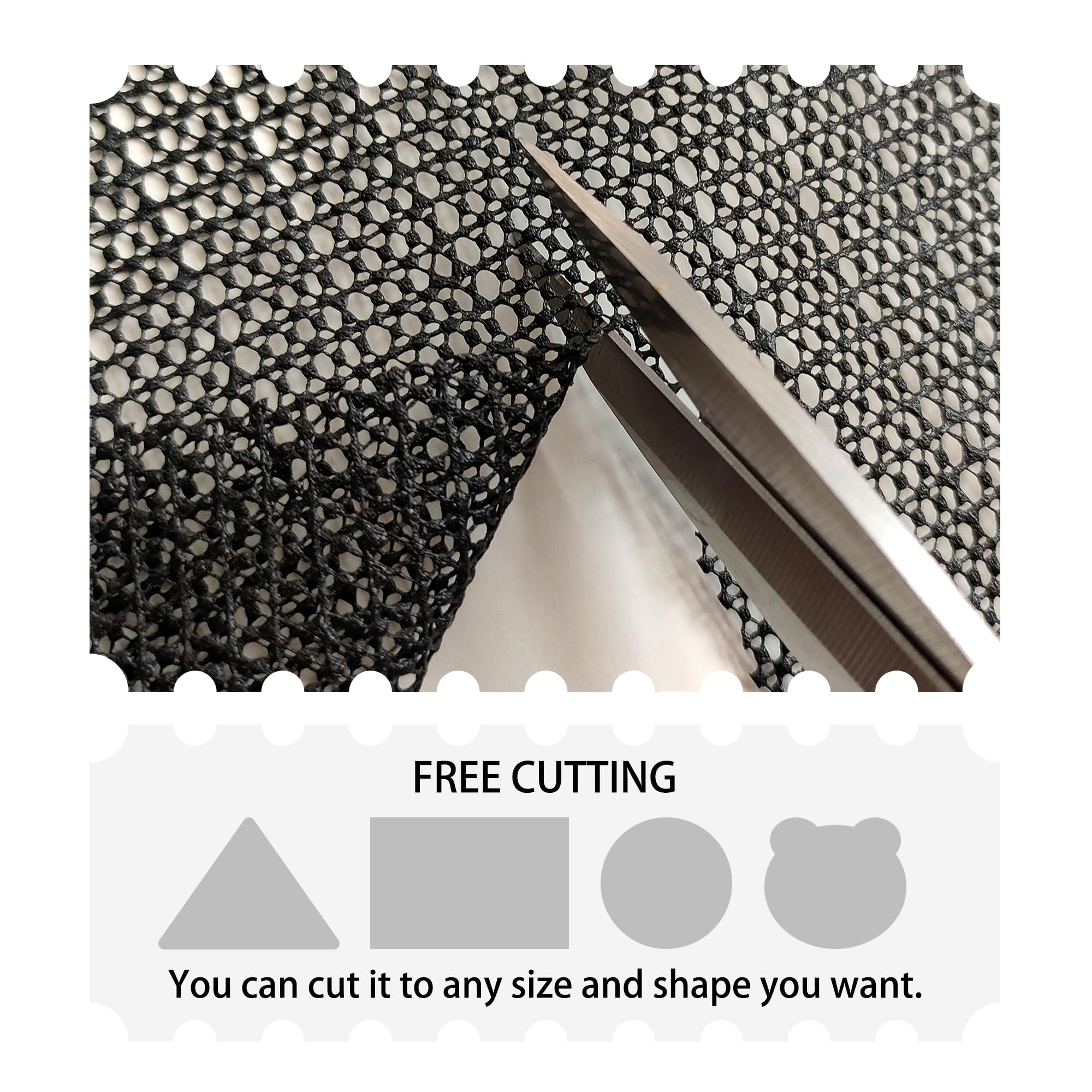 Tappetino Antiscivolo per Tappeti 100 x 180 cm Rivestimento Antiscivolo PVC Rete Taglio con Le Forbici per Tappetini Moquette, Cassetti Divano, Nero