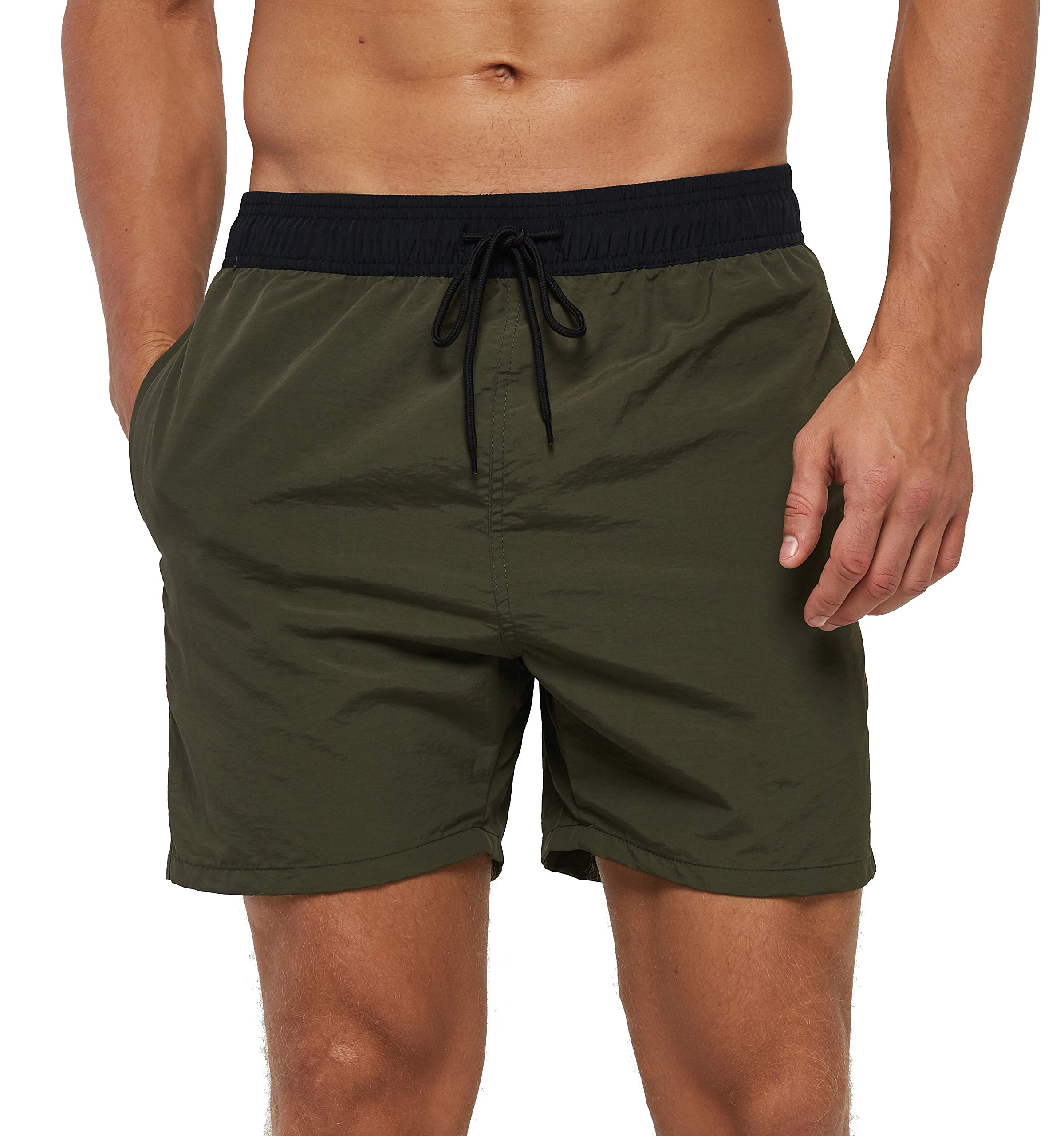 Men's Swim Trunks Quick Dry Beach Shorts with Pockets, Army Green-AG, XX-Large-image-47