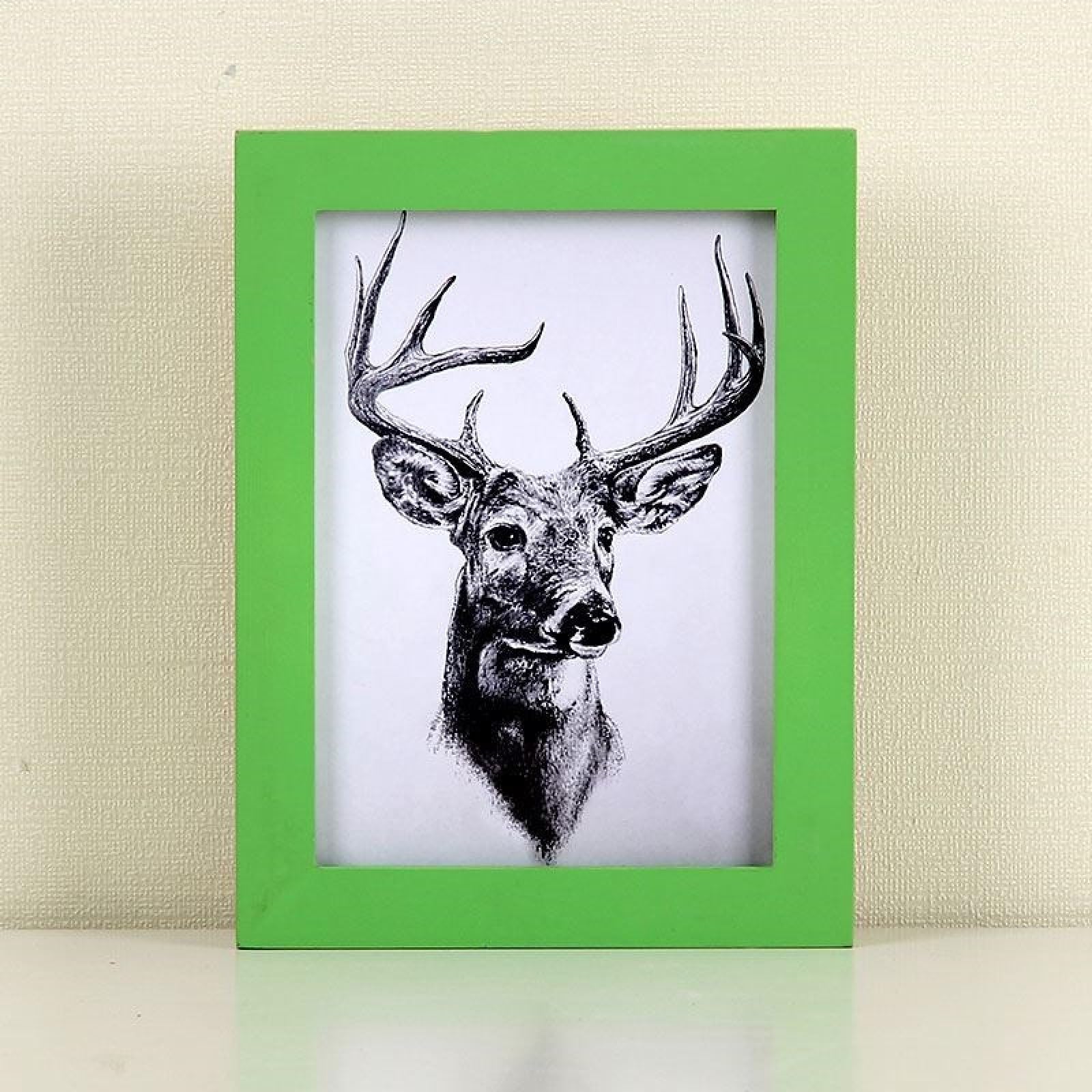 Fotorahmen Personalisiertes Geschenk Massivholz Zwei Zweck 20,3 × 30,2 cm Grün
