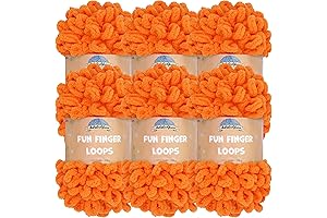 JubileeYarn Fun Finger Loops Yarn - 100g Jumbo Polyester Loop Yarn -...