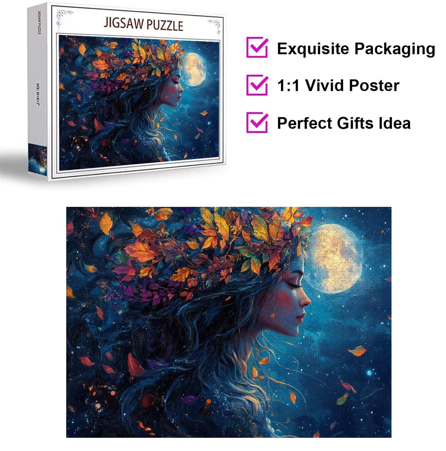 Puzzle 2000 Pezzi 99x70cm, Puzzle Adulti astratto Luna, n-44
