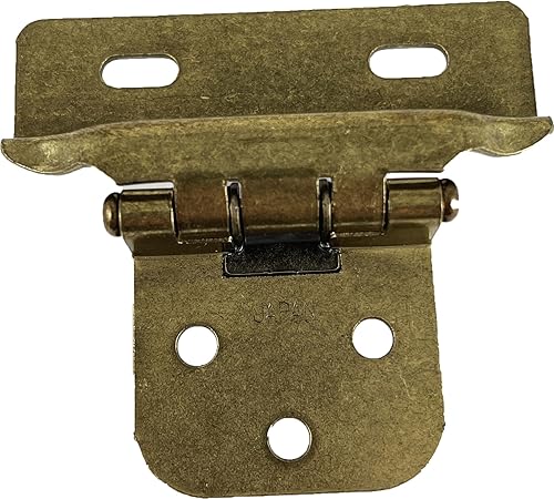 Harris Hardware 521-ABM-50B Bisagra de cierre automático envolvente envolvente de latón antiguo de 14 pulgadas con sujetadores, 25 pares