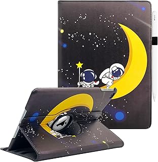 9.7 inch ipad Case Fit iPad 9.7 2018 2017 / iPad Air 2 / iPad Air - 360 Degree Rotating Case Cover for iPad 9.7'' (5th Generation, 6th Gen) / iPad Air 2 / iPad Air with Auto Sleep Wake (Moon)