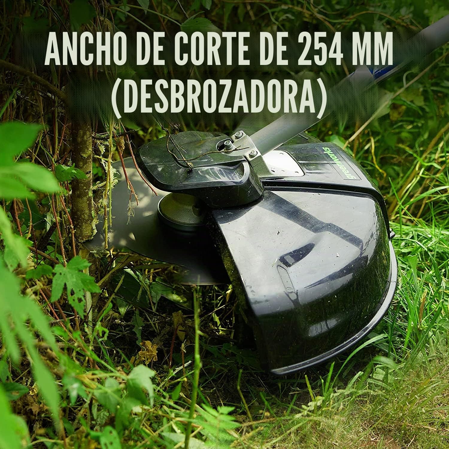Greenworks Cortabordes Eléctrico y Desbrozadora 230V 1200W 40cm, Hilo de Recorte 20m