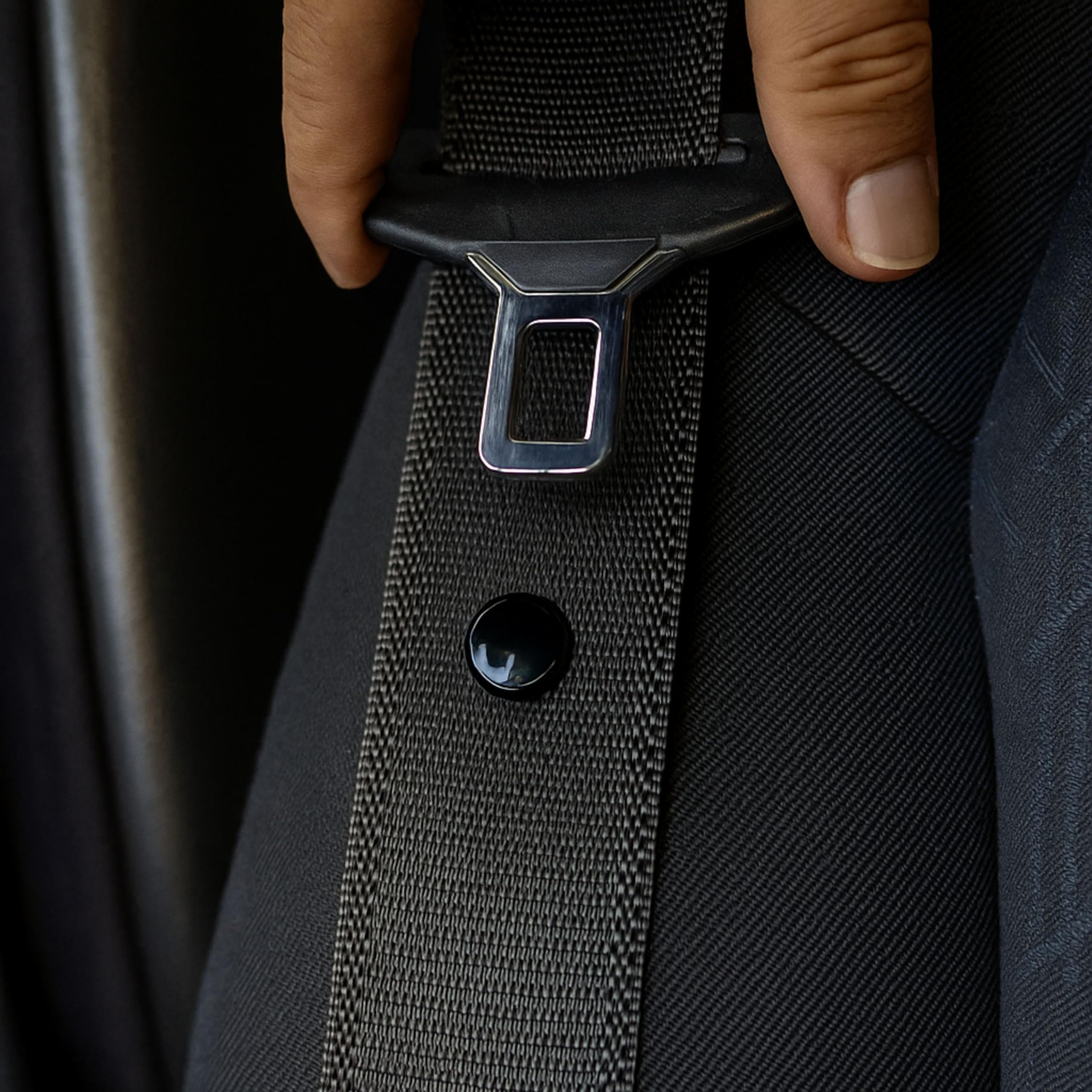 Pulsante cintura di sicurezza auto 10 paia plastica dura nero riavvolgitore