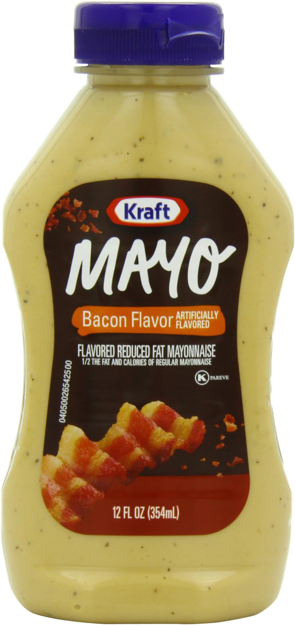 Kraft Mayo Mayonnaise Bottle, Bacon, 12 Ounce