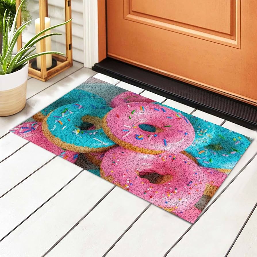 Amazon | FUCVNPZ 玄関マット, カラフル ドーナツ ドアマット