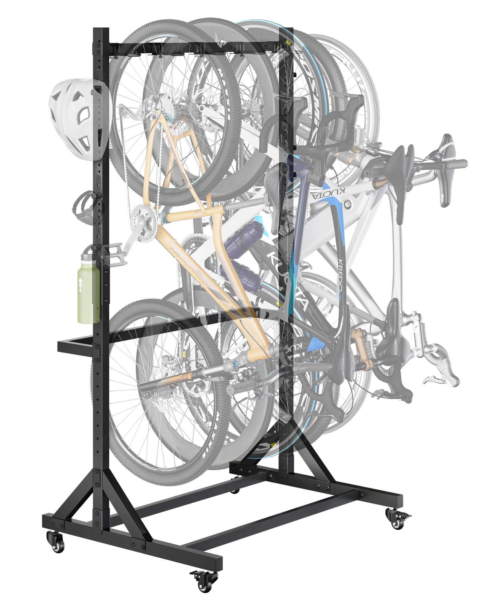 monTEK Portabicicletas Para 5 Bicicleta, Carga Máx 155 Kg
