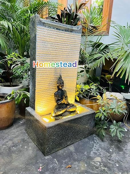 Homestead Decore Solution Buddha Water Fountain Big Size for Home,Office,Living Room,Garden | Big Size Water Fountain | Fountain for Home Big Size | New Water Fountain Big Size 3 feet