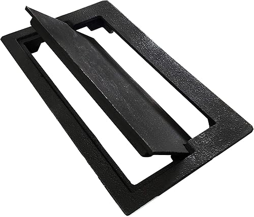 Puerta de descarga de ceniza de chimenea de hierro fundido de fundición de arena recubierta