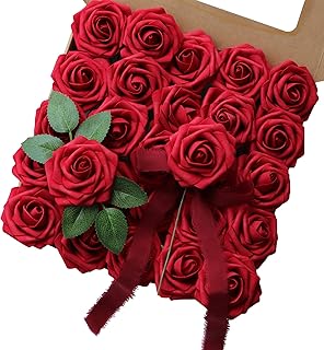 Sponsored Ad - Umiss Artificial Roses Flowers Real Looking Floral Fake Flowers for DIY Wedding Centerpieces Bouquets Home ...