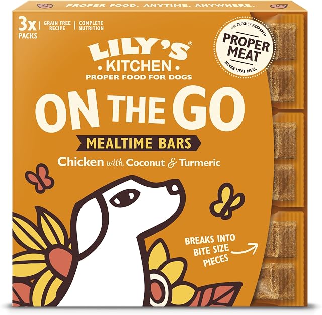 Lily's Kitchen Chicken On the Go Bars Multipack for Dogs 3x(2pk 40g)