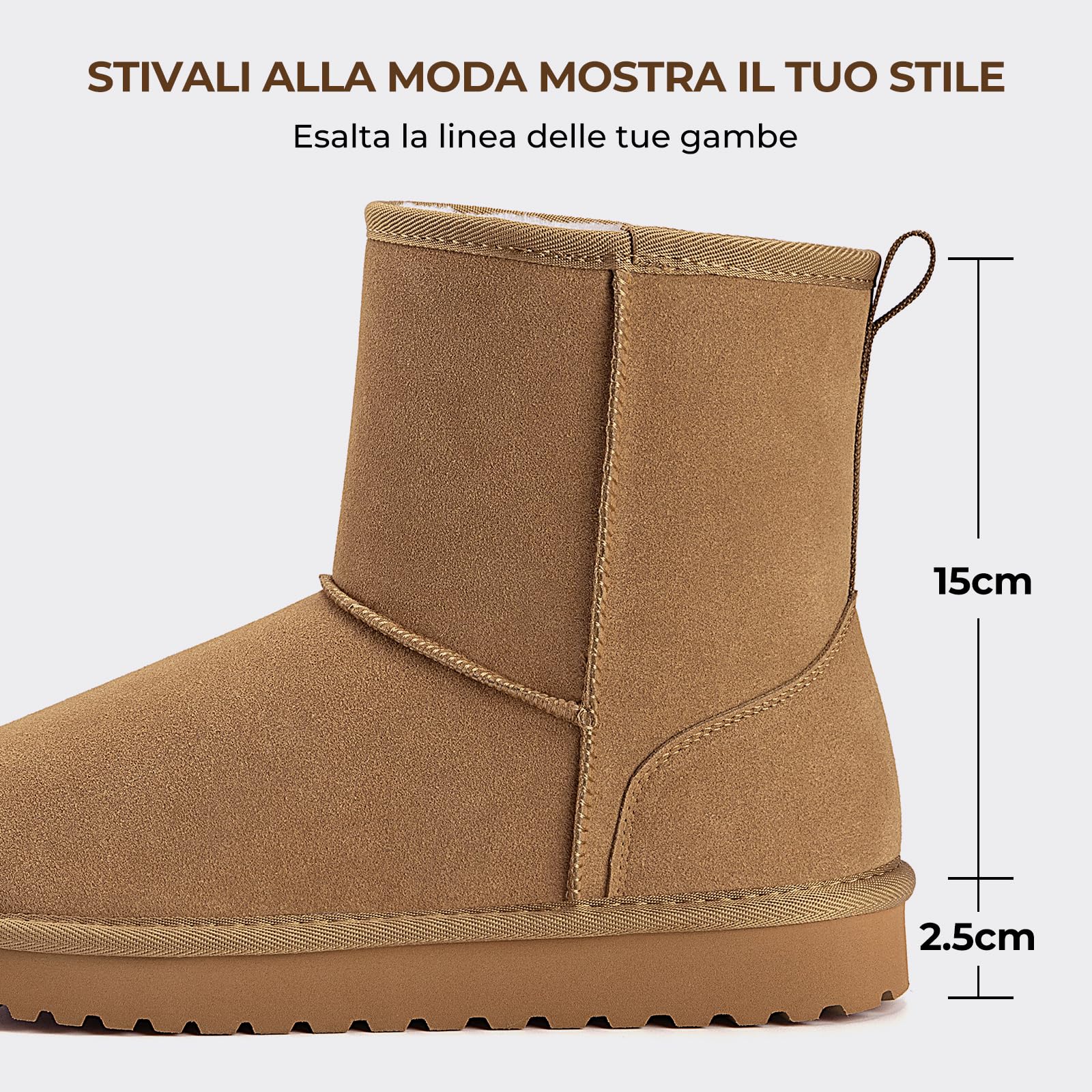 Mishansha Stivali Donna Caldo Stivali da Neve Comode Scarpe da Neve