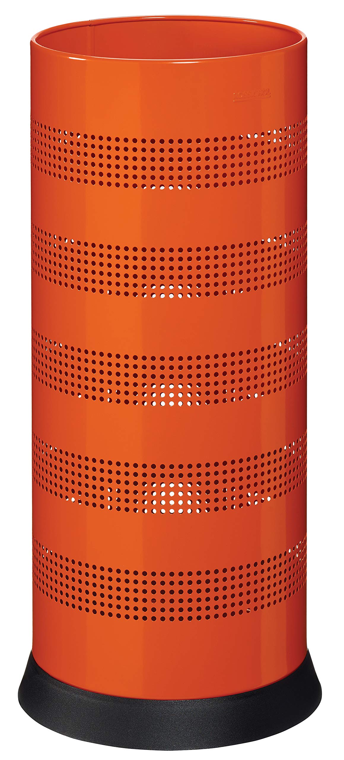 Porte-parapluie 28 L orange perforé anti-gouttes pour couloir