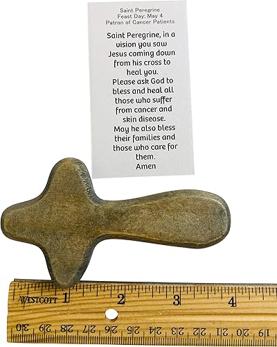 Miniatura 2 de Westmon Works St Peregrine - Juego de cruz con cruz de mano con tarjeta santa de oración contra el cáncer
