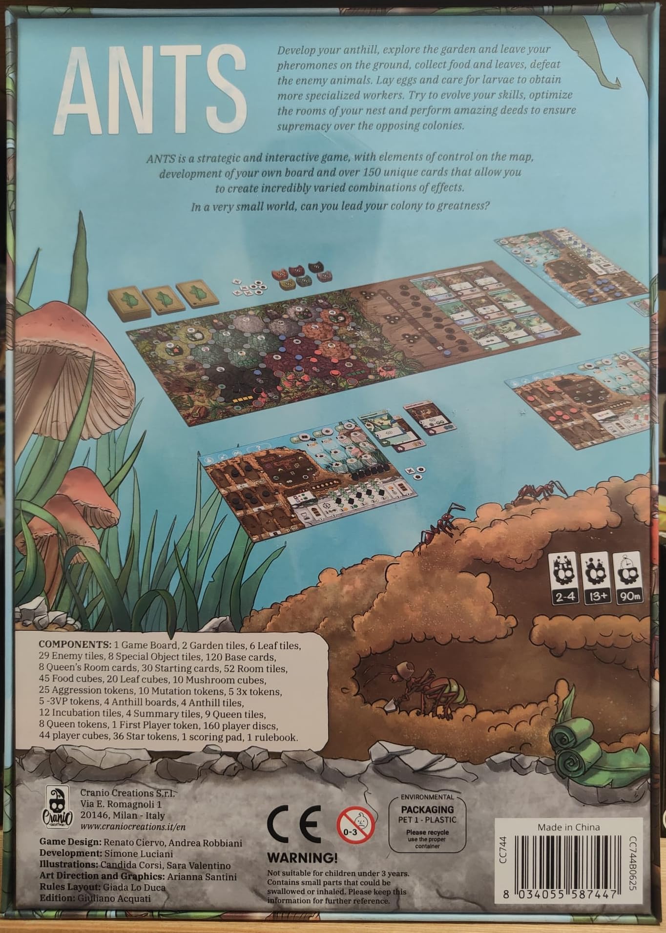 Cranio Creations - Ants - Formiche Alla Conquista Del Giardino - 2-4 Giocatori, 90 Min - Gioco Per Esperti – Età 13+ - Edizione in Lingua Italiana