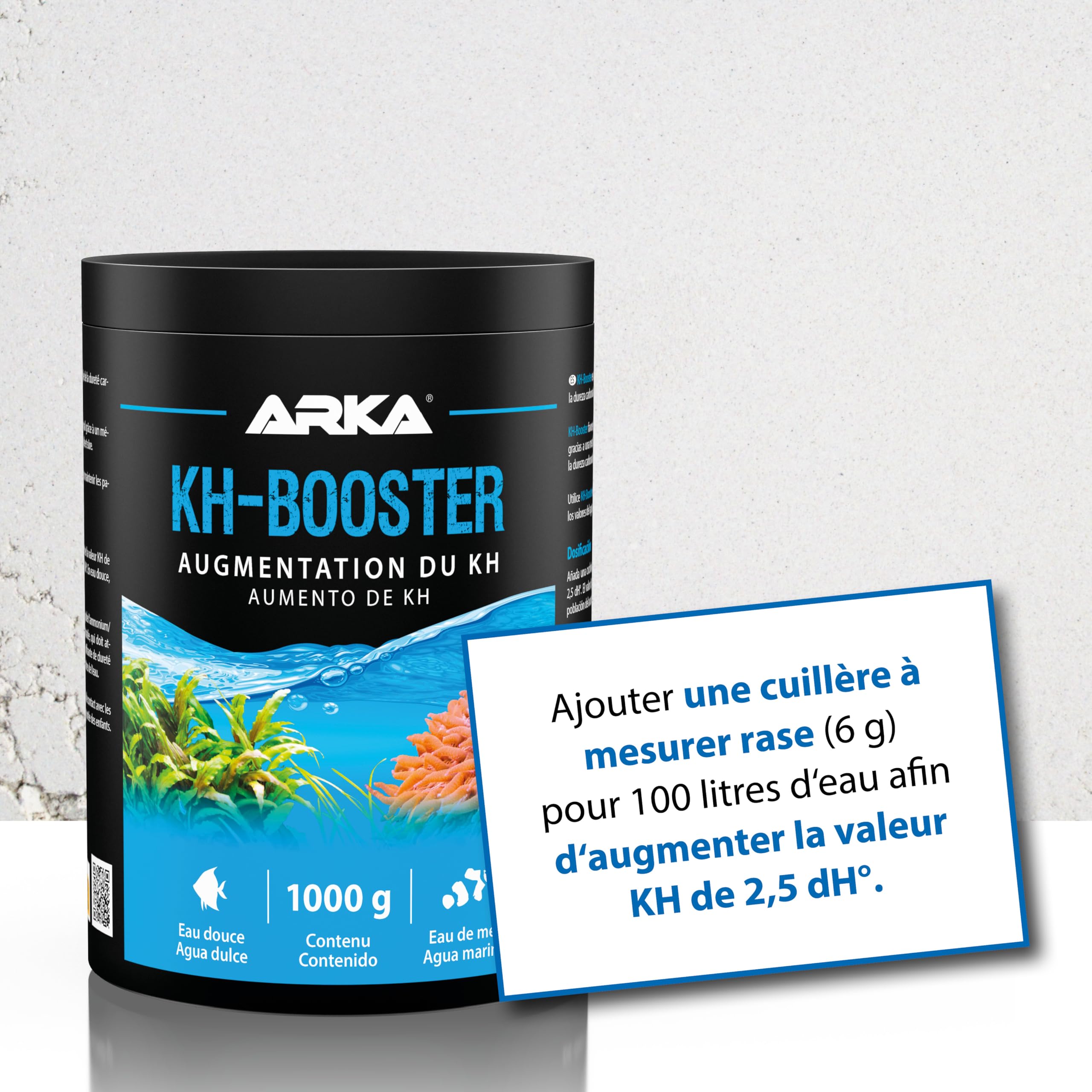 Augmenteur KH Aquarium – 500 g – Poudre Tampon pH pour Eau Douce & Marine – stabilise Les paramètres, protège Le biofiltre & favorise la Nitrification – Eau Claire & équilibrée