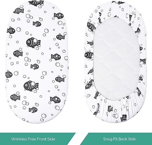 Miniatura 7 de TansyPanda - Sábanas de moisés para cápsula Munchkin Brica, 4moms MamaRoo, Nordmiex, Beberoad Travel Moisés, 3 unidades, 18 x 30 pulgadas, ultra