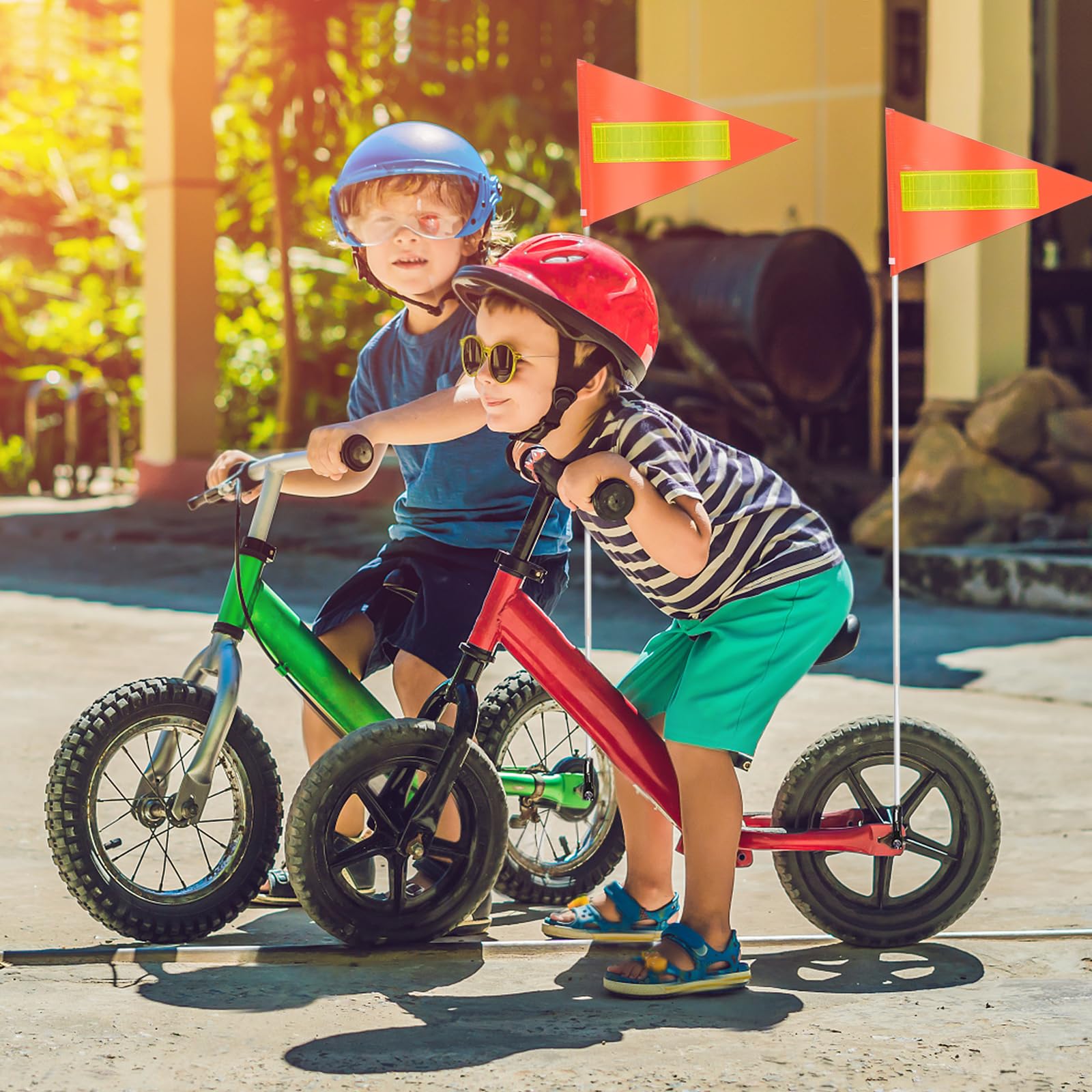 3 Pezzi Bambini Bandiera per Bicicletta, Gagliardetto per Bicicletta