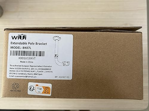 Miniatura 7 de WiTi Soporte de montaje extensible sólido en J para cámaras de vigilancia de seguridad, soporte de montaje ajustable de pared y techo de 40CM-60CM