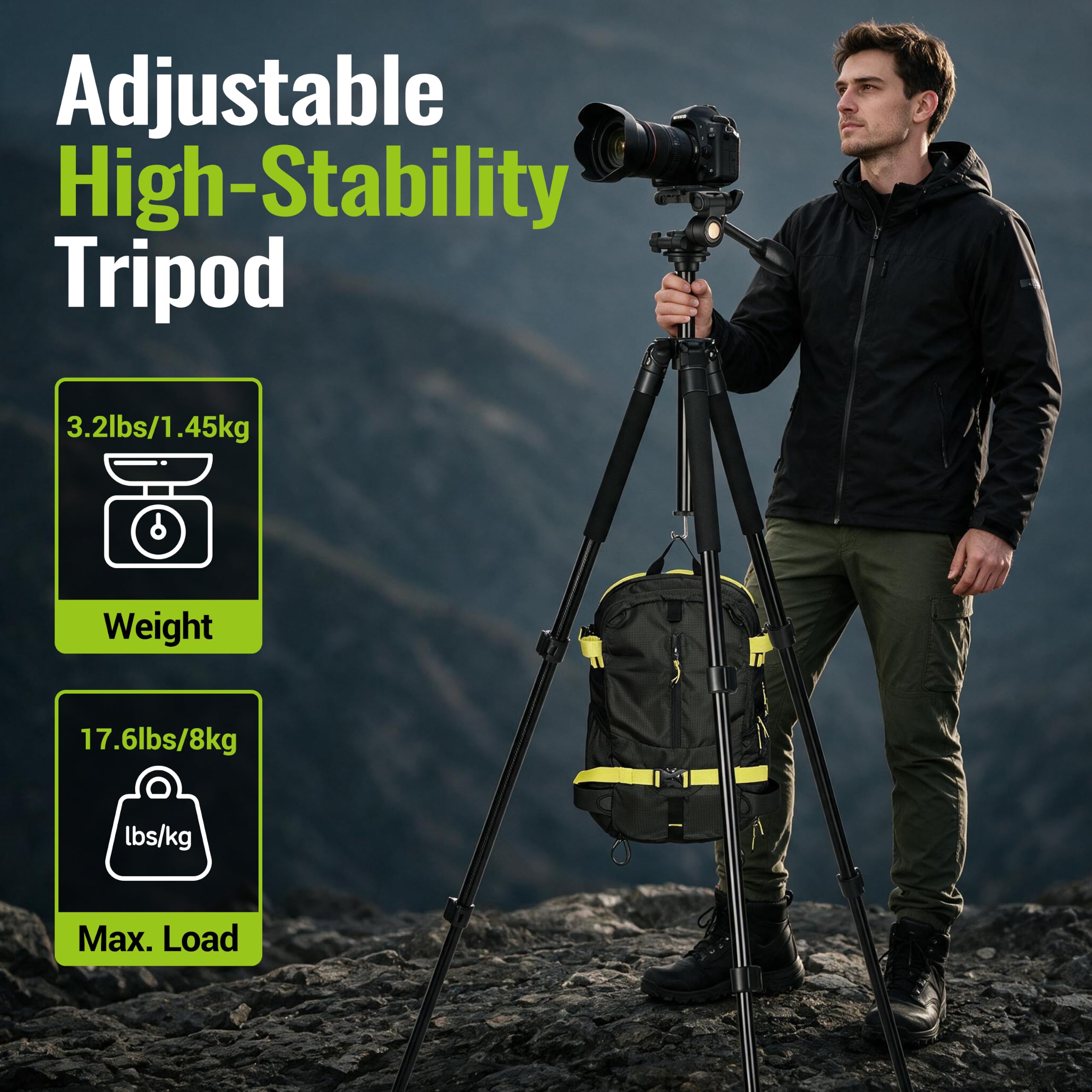 ESSLNB Trípode binocular compatible con prismáticos/telescopio/cámara/teléfono