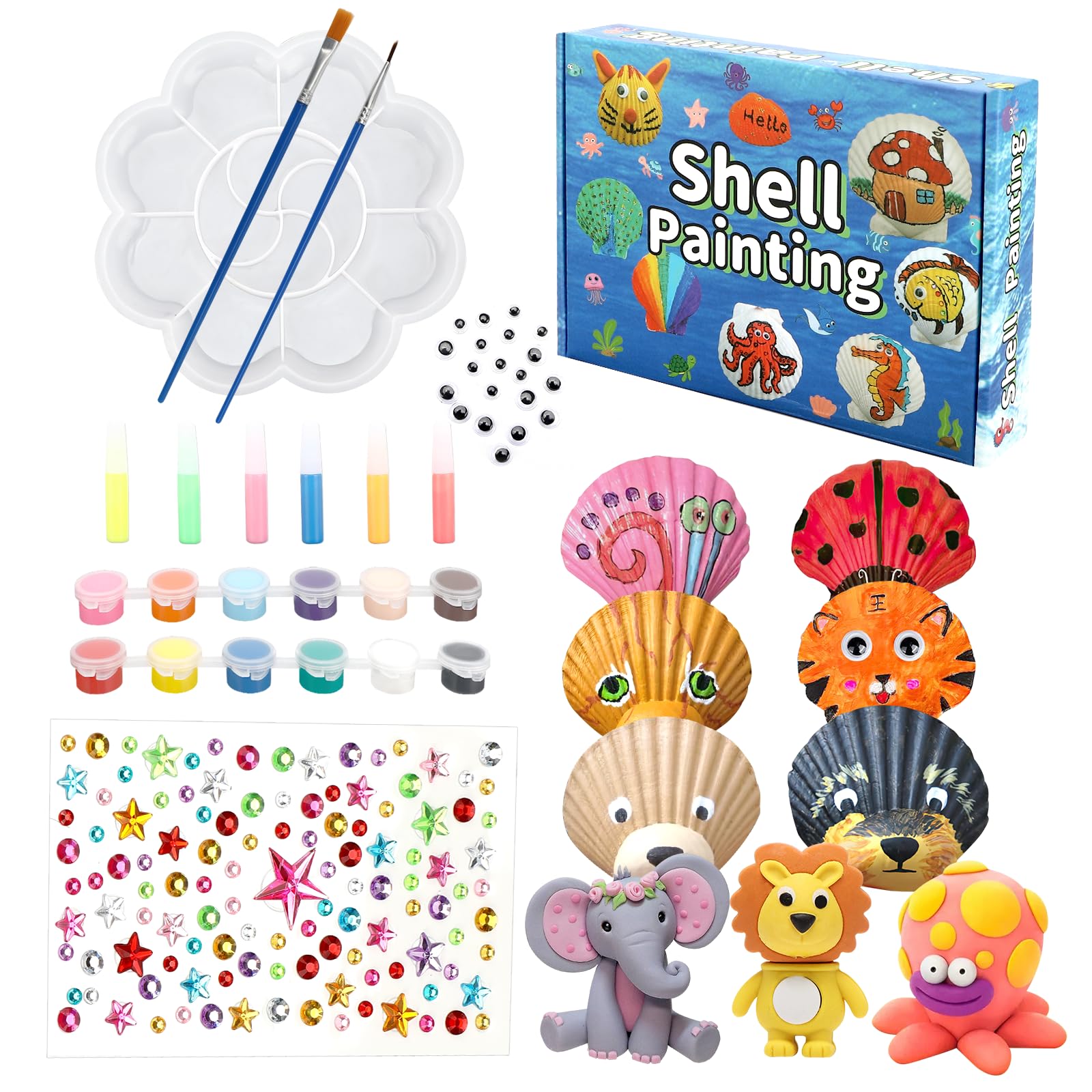 Kit De Pintura De Conchas Marinas Artcreativity Para Niños C | Cuotas Kit De Pintura De Conchas Marinas Artcreativity Para Niños C | Cuotas