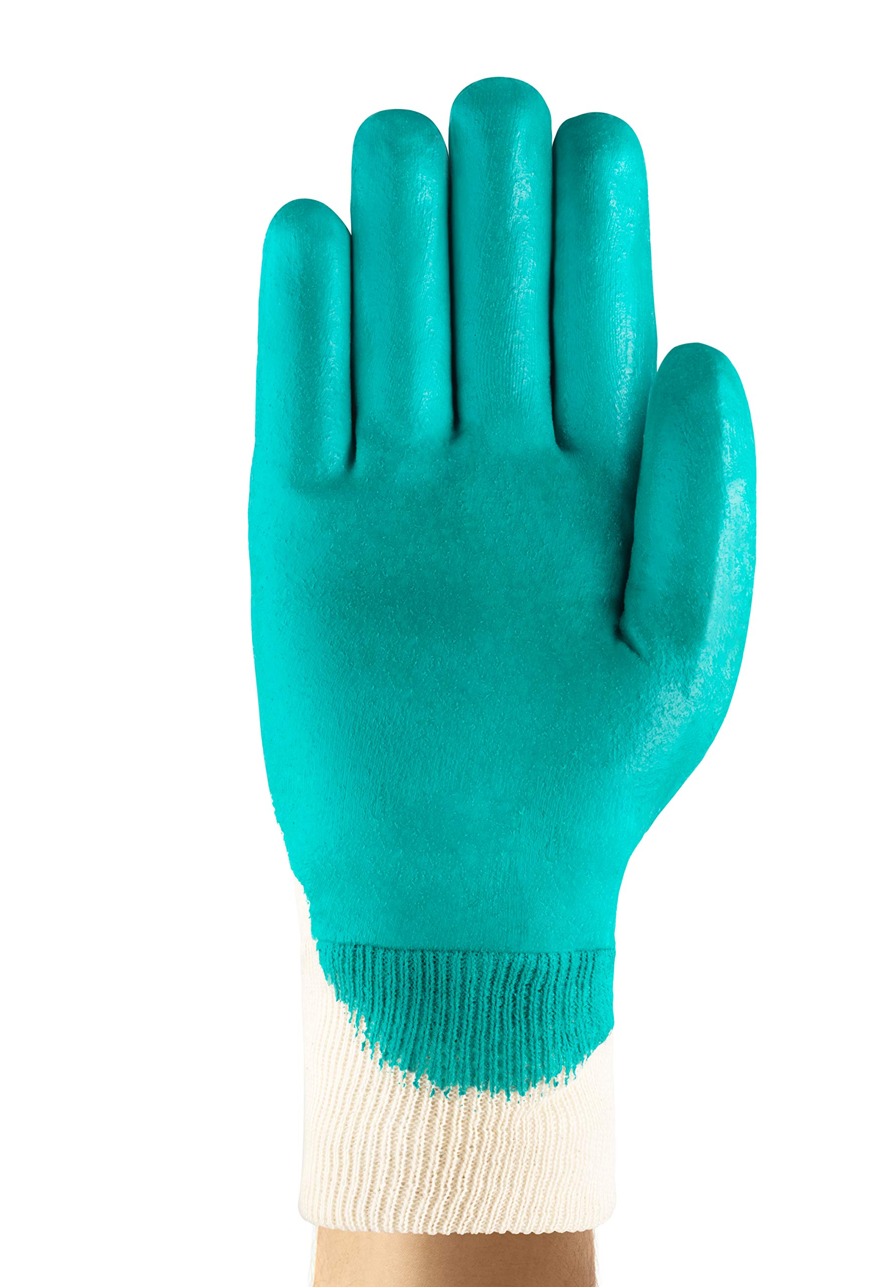 Ansell ActivArmr 47-200 Guantes de Trabajo, Extra-Resistente para Trabajos Pesadas, Resistencia a Cortes y Aceite, Revestimiento de Nitrilo sin Silicona, Talla S (12 Pares)