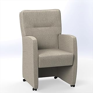 Greatful - Ohrensessel - Armlehnstuhl Drehbar - Gepolstert Sessel Wohnzimmer - Relaxsessel - Loungesessel - Esszimmerstühle - Fernsehsessel - Lesesessel Bequem - Bodensessel mit Rollen