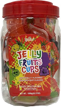 Apexy Fruit Jelly Cups, Lychee & Assorted Flavors Variety Pack, Juicy Bite-Size Jelly Snacks, Individually Wrapped, Fun Treat for Kids & Adults assorted 35.27oz