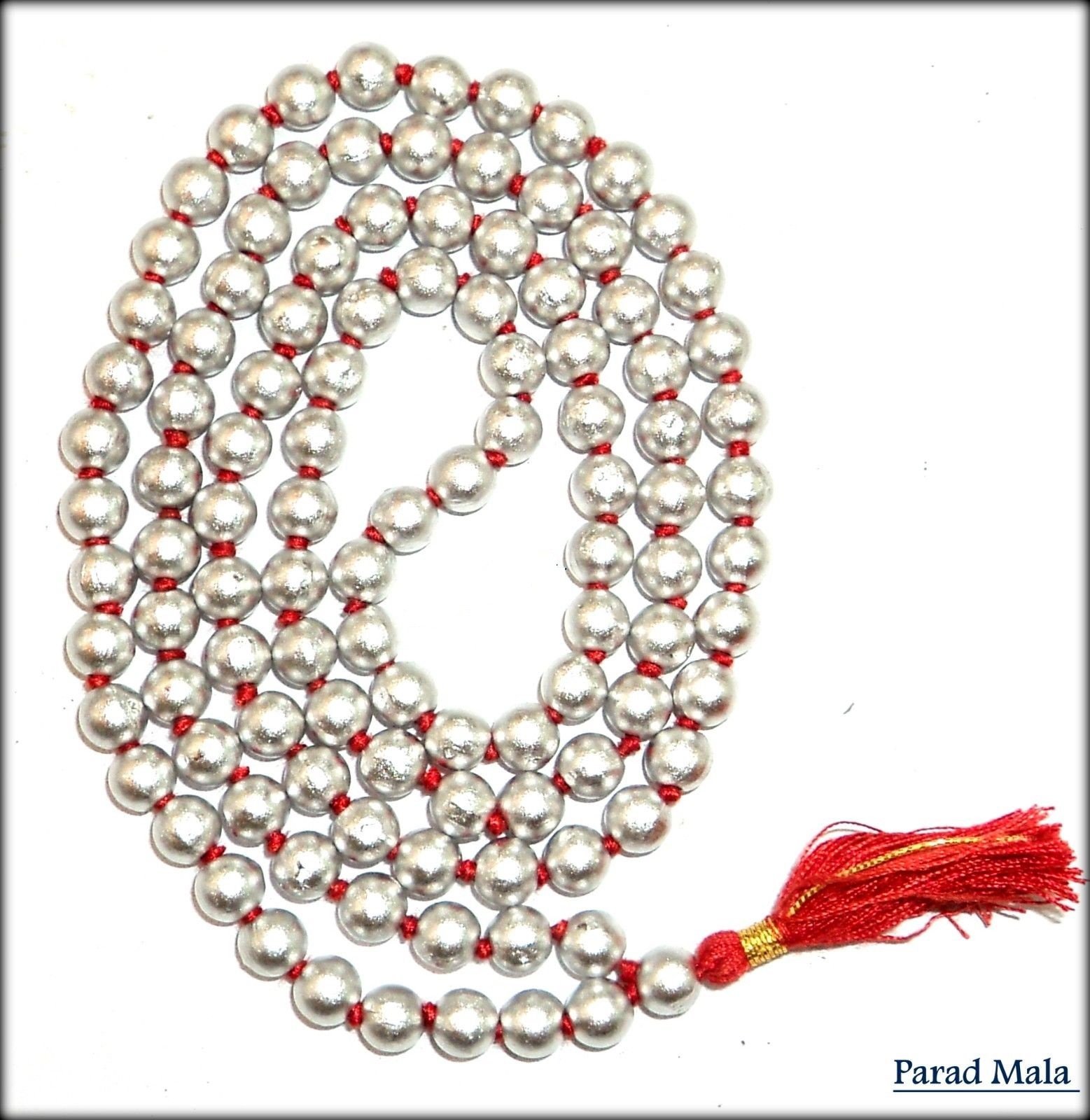 Parad Beads Mala / Parad Gutika / Mercury Beads Rosary - 6 mm (109 beads)