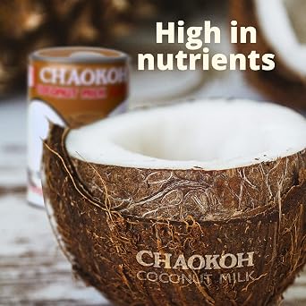 Chaokoh Coconut Milk 24 Pack - Creamy Non Dairy Milk, No Preservatives or Artificial Flavors, Canned Coconut Milk (13.5 Oz per Can)