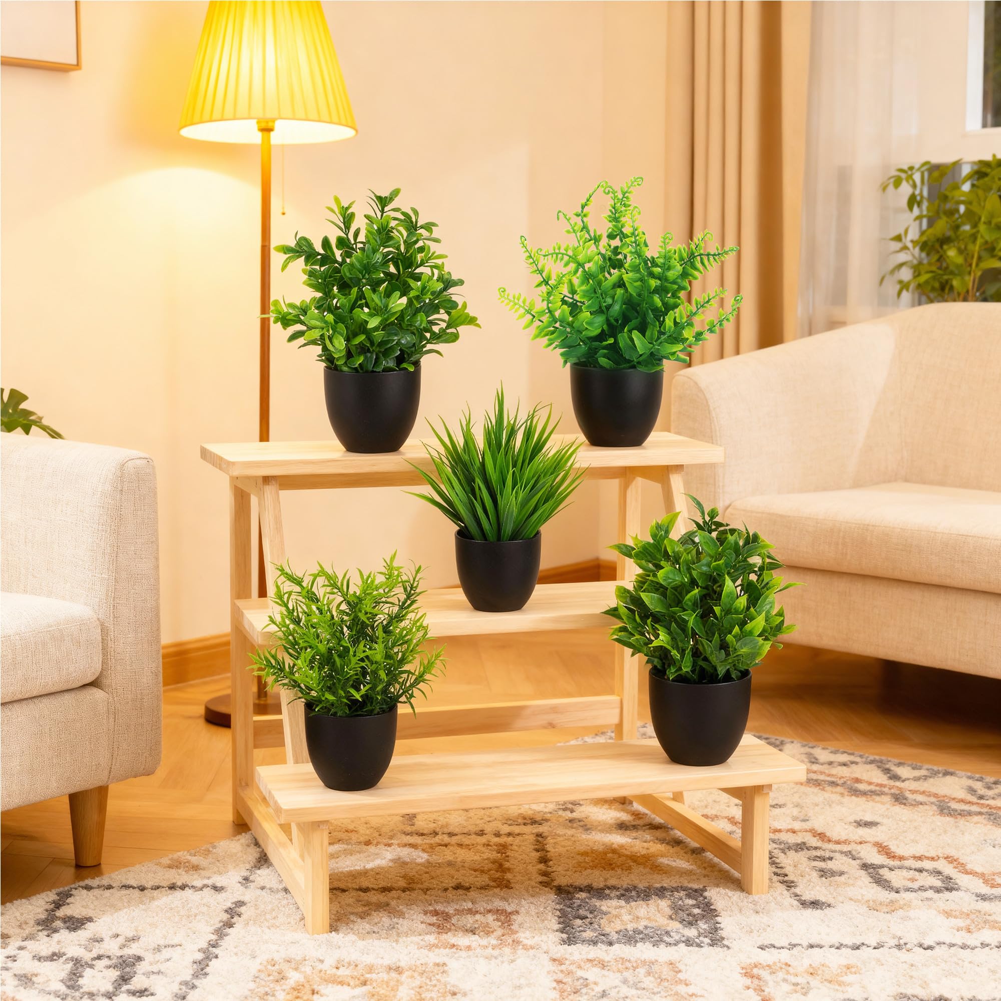 5 Pezzi Piante Finte da interno in Vaso,Pianta Finta Realistica, Piante Artificiali da interno Con piante in vaso, Piante Finte per ufficio, tavolo, camera da letto, cucina, decorazione domestica