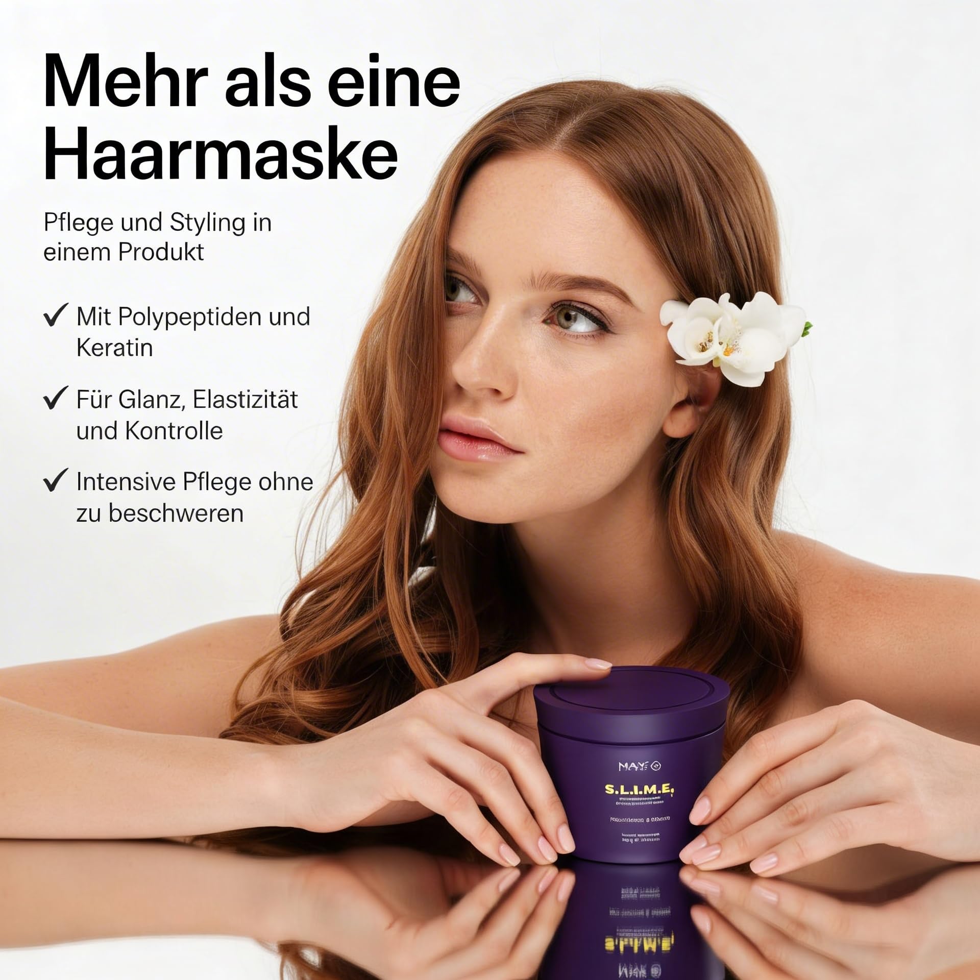 MAVE Haarmaske für trockenes & geschädigtes Haar – Repair Haarkur mit Feuchtigkeit, Glanz und Anti Frizz, professionelle Haarpflege für blondiertes und coloriertes Haar | Repair Haarkur