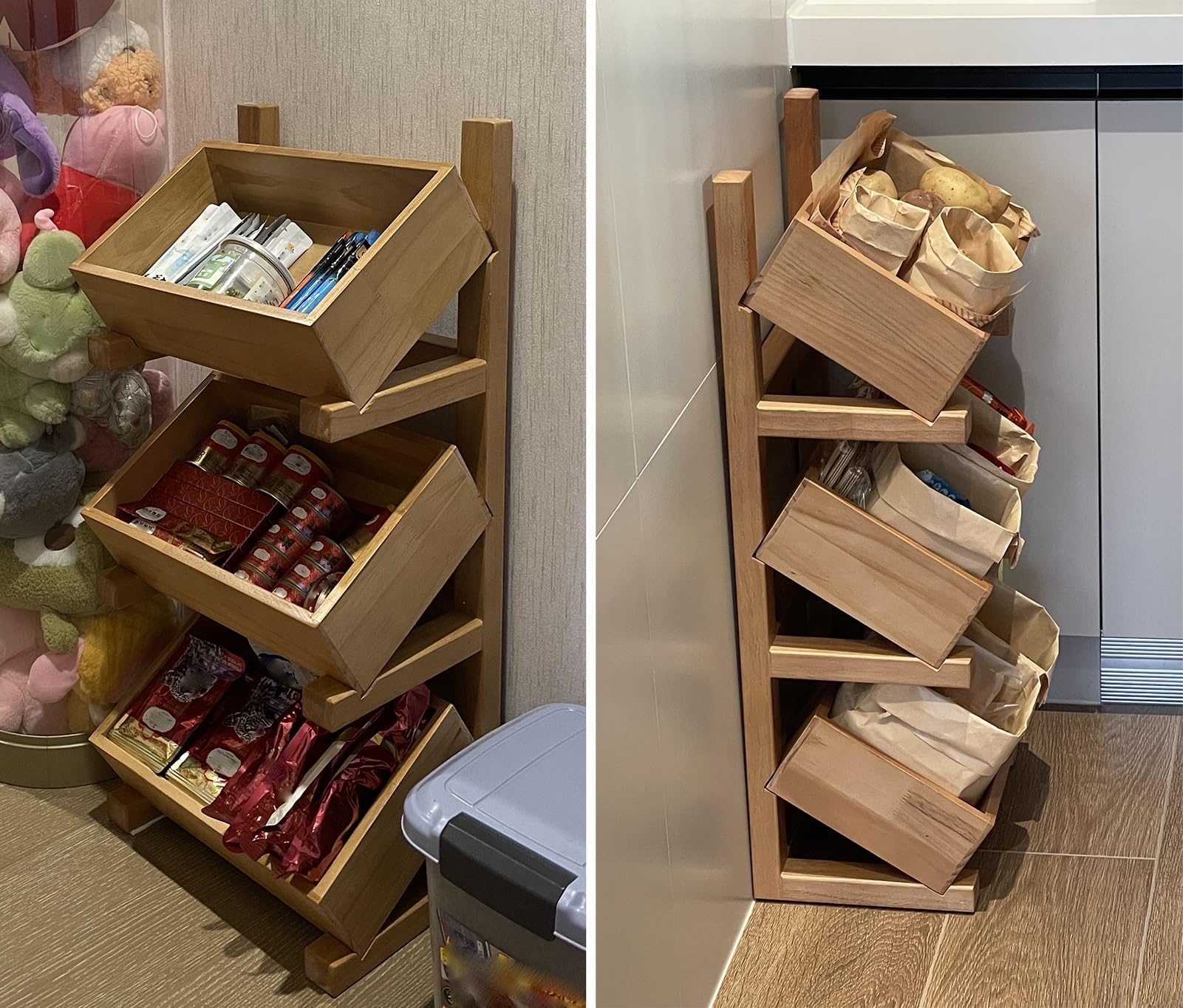 Organizador de 3 Niveles para Snacks y Frutas, Verduras Aperitivos el Cine en casa (Cupboard Gadgets).