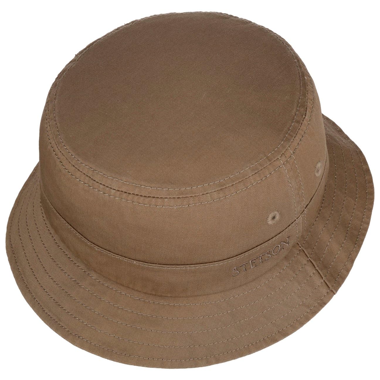 Stetson Bucket Hat en Coton Bio Protection UV Unisexe Printemps Ete